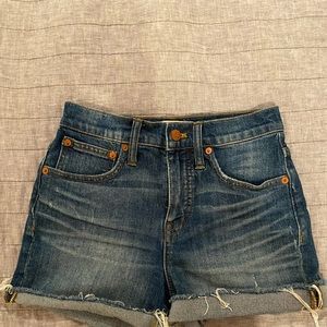 Madewell Dark Wash Blue Jean Shorts
